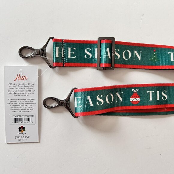 Lug Tis the Season Holiday/Christmas Adjustable Webbed Bag Strap - 1.5" - Picture 3 of 3